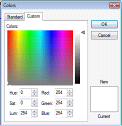 The colors dialogbox will appear by selecting More Colors. The Standard ...